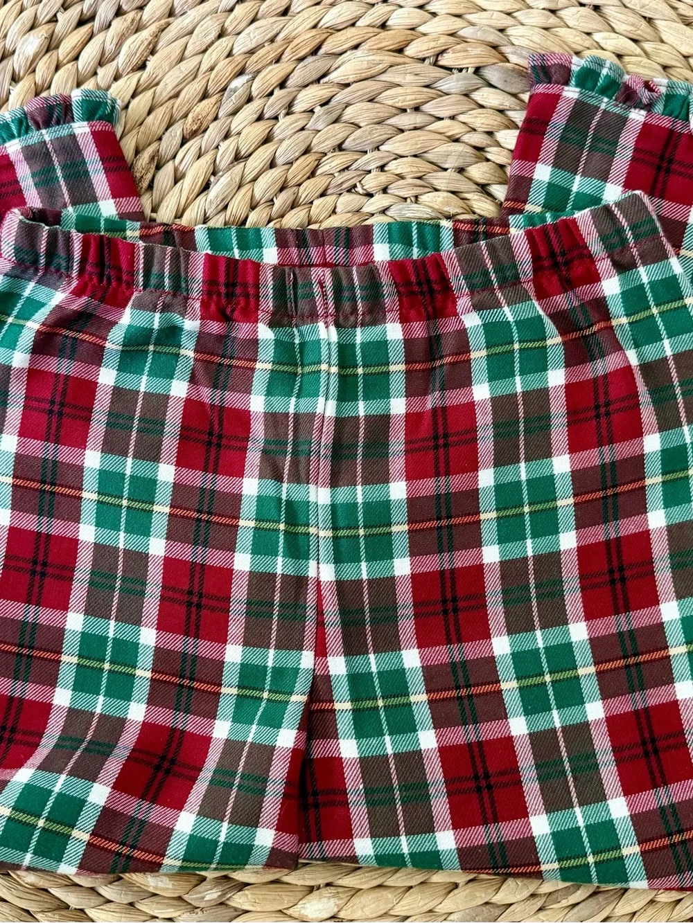 Janie and Jack Christmas Smocked Pajamas Sz 3 EUC